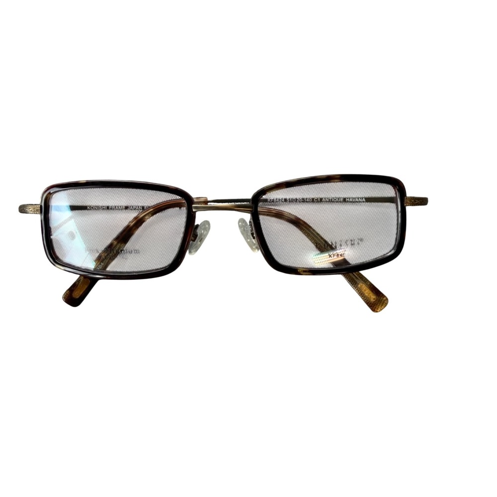 Konishi Eyeglass Frames Women 51-20-140 Havana KF8424 Flex-Titanium Japan